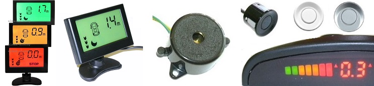 Czujnik cofania parkowania LCD 8 sensorow 3 kolor Sensor type ultrasonic