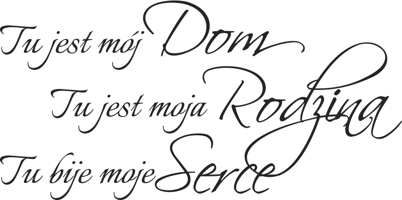 

Naklejka na ścianę cytat tu jest mój dom 70x140 cm