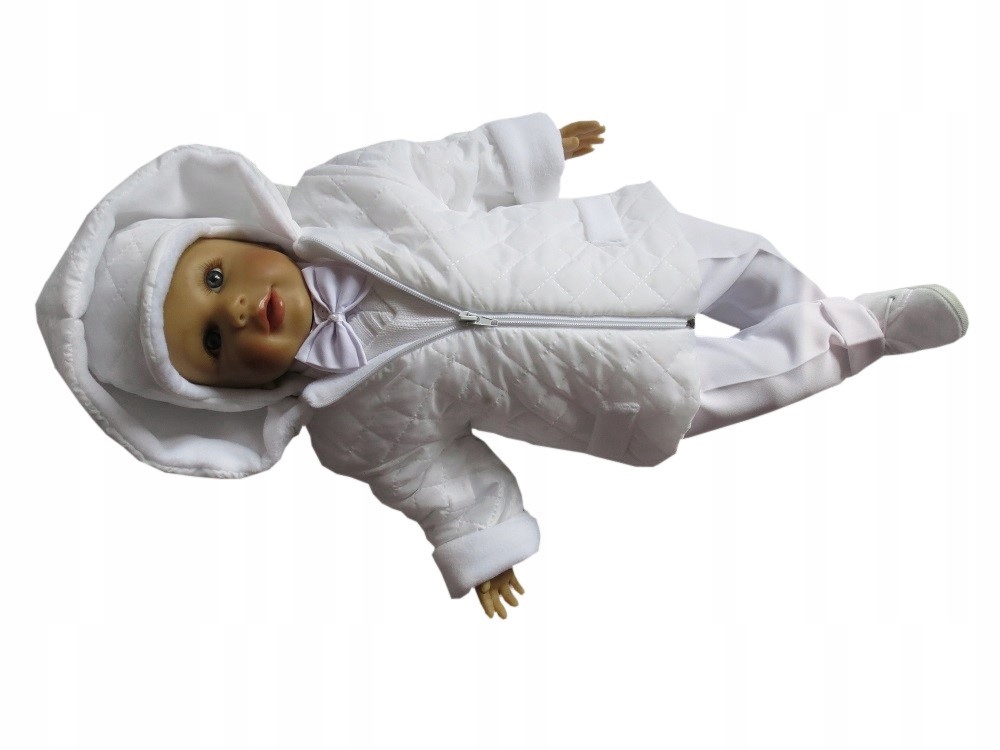 UBRANKO DO CHRZTU GARNITUR KOMPLET NA CHRZEST DLA CHŁOPCA NA ROCZEK R80 Kolor biały