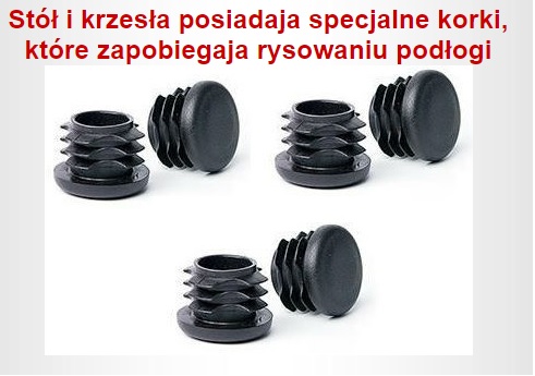 ZESTAW STÓŁ 100/65 CHROM +4 TULIPAN POLSKA KRZESŁA Długość stołu 100 cm