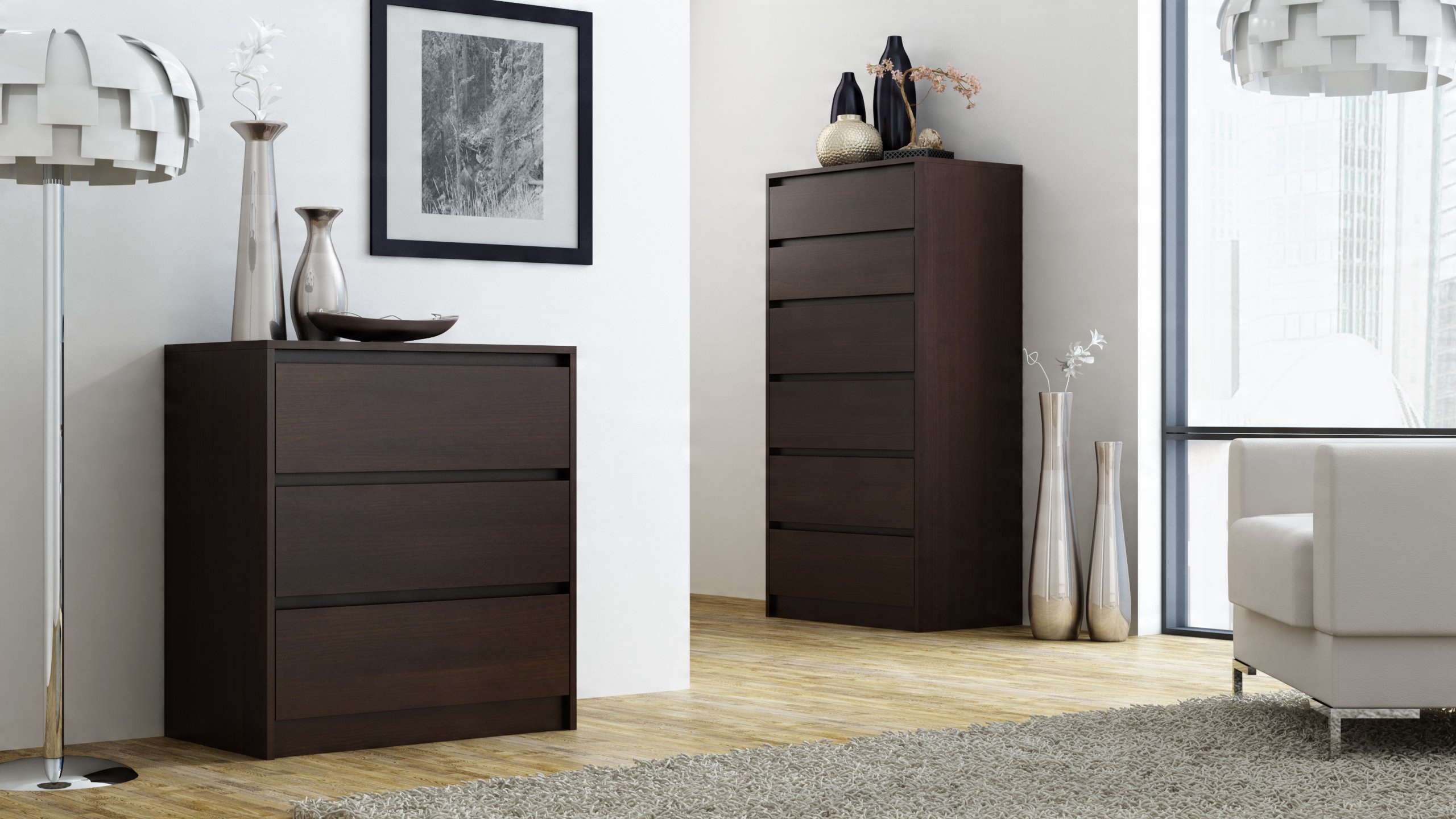 KOMODA SZAFKA 3 SZUFLADY WYS 78CM KARO K3 WENGE Kod producenta 7777770000008