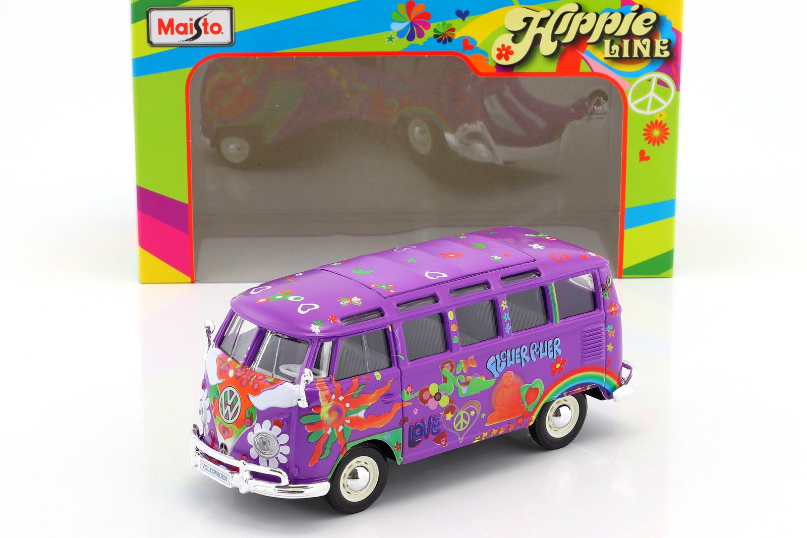 MAISTO Volkswagen Van Samba Hippie Line 1/25 32301 Marka inna