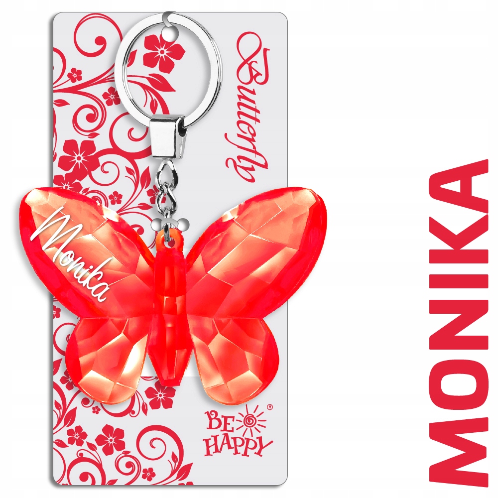 

Brelok Motyl Prezent Upominek Monika