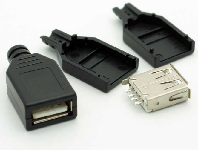 

Gniazdo Usb typ A montaż na kabel z osłoną FV(0214