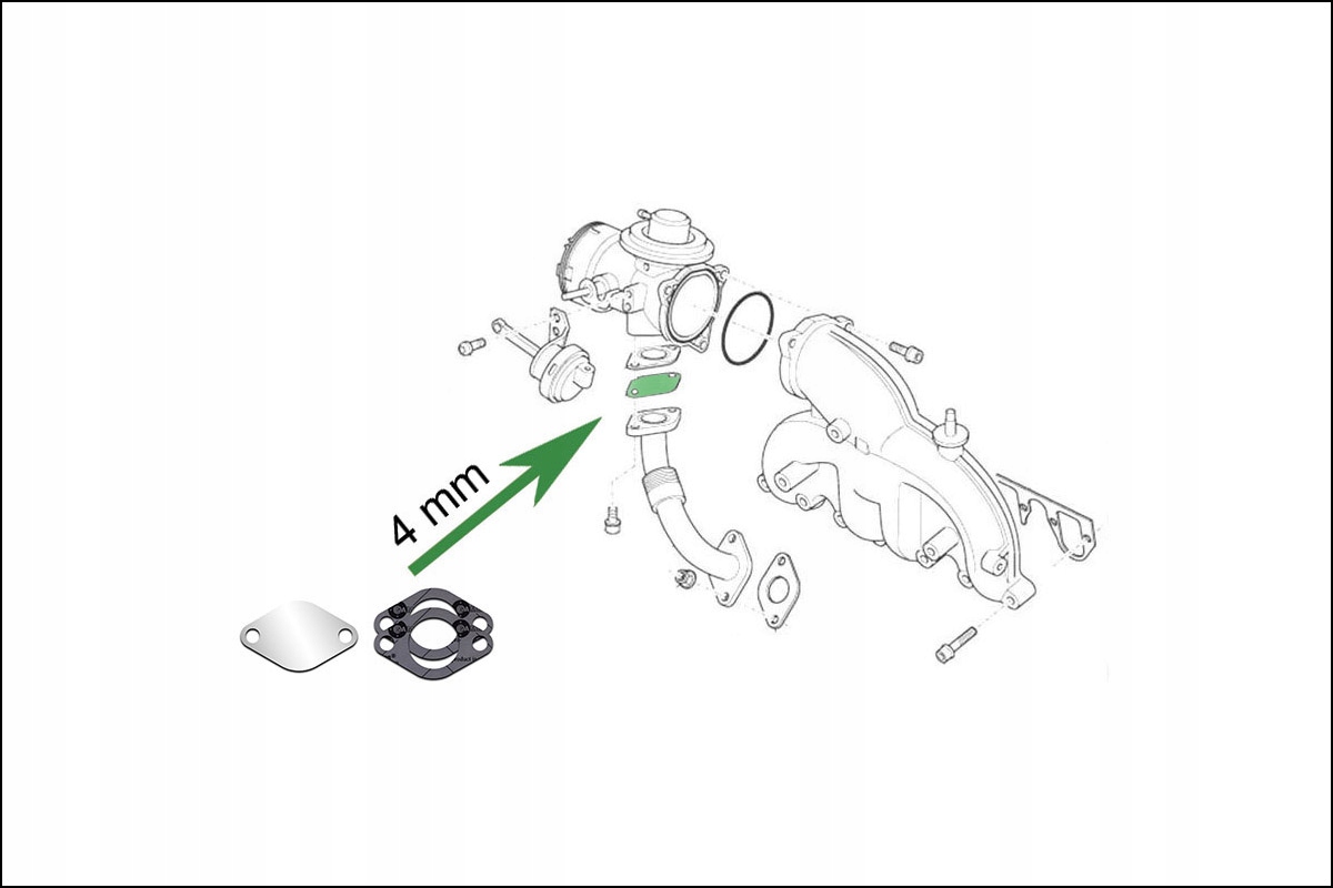 Zaślepka EGR 1.9 2.5 TDi VW Jetta Touran Vento T5 Typ silnika Diesel