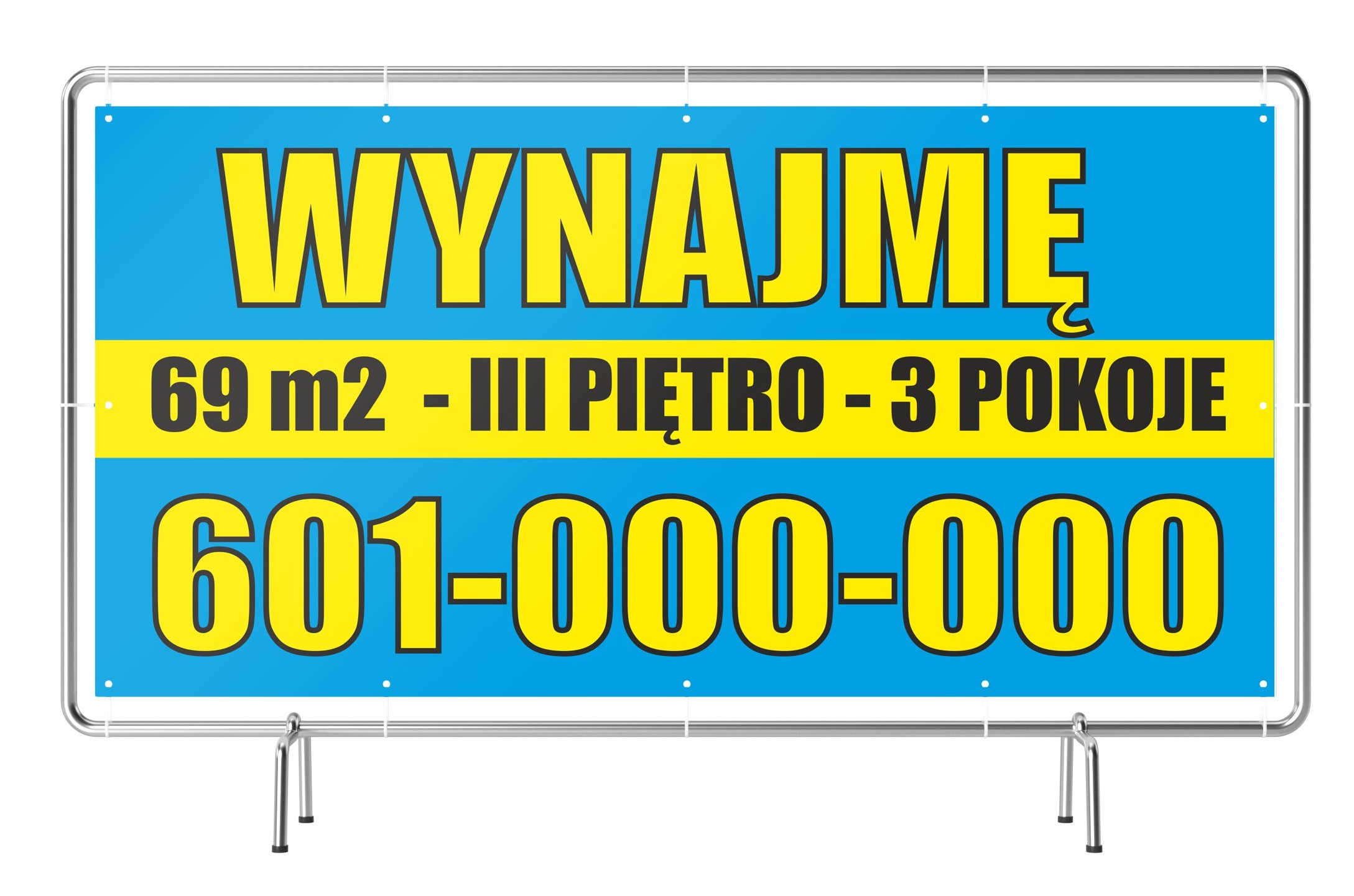Banner BANER Reklamowy WYNAJMĘ - SPRZEDAM 2m x 1m Marka inny