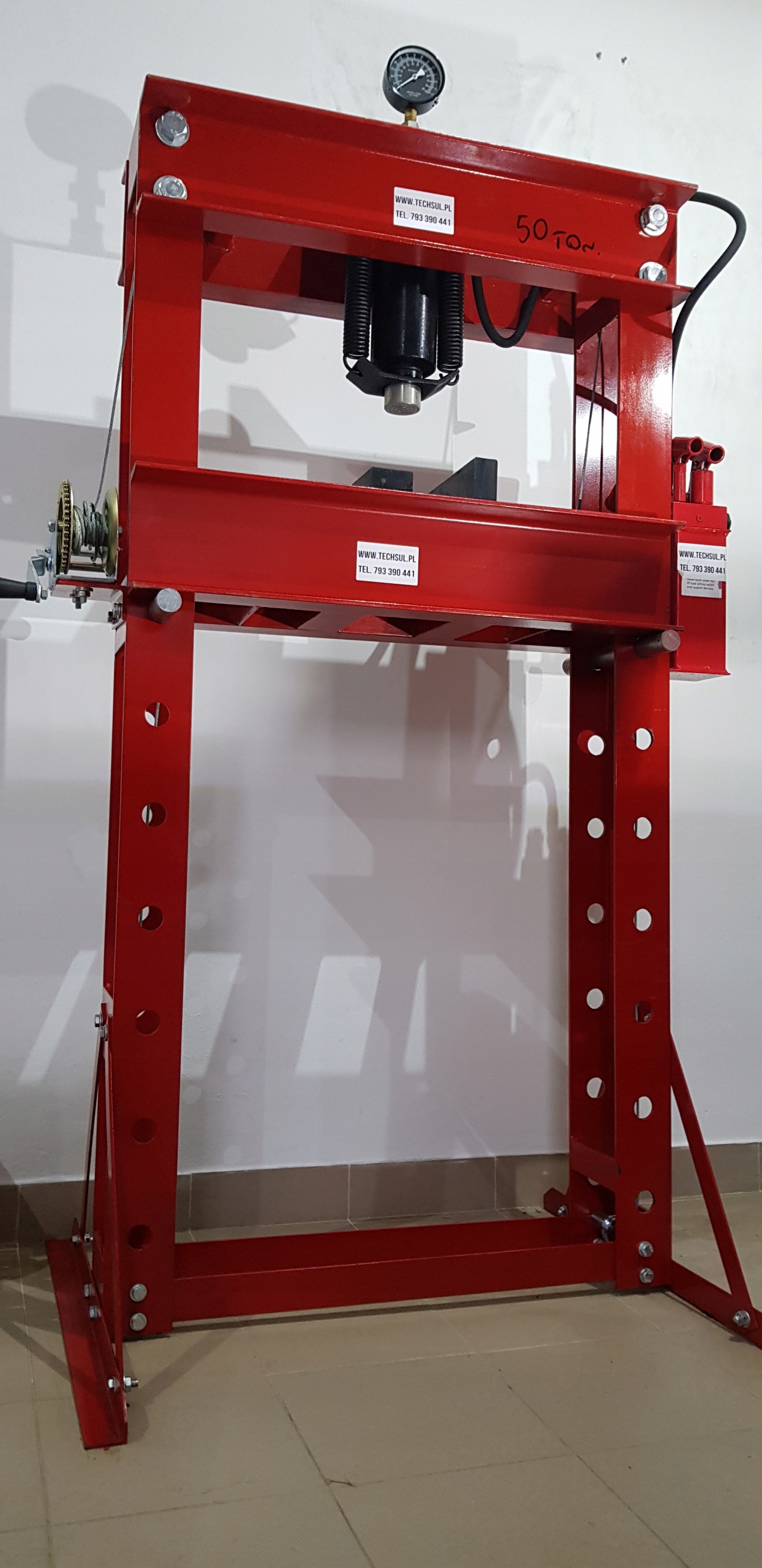 PRASA 50 TON 50T HYDRULICZNA OD REKI POLSKA Producent code 50 T HYDRAULICZNA
