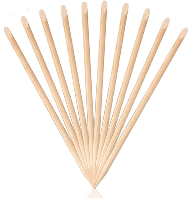 10szt PATYCZKI DWUSTRONNE Z DREWNA manicure pedicure Do Skórek Ozdób Hybryd