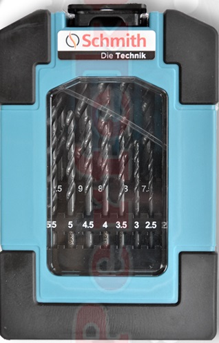 WIERTŁA DO METALU HSS PRO 1-10mm 19szt SCHMITH DE Waga produktu z opakowaniem jednostkowym 1.5 kg