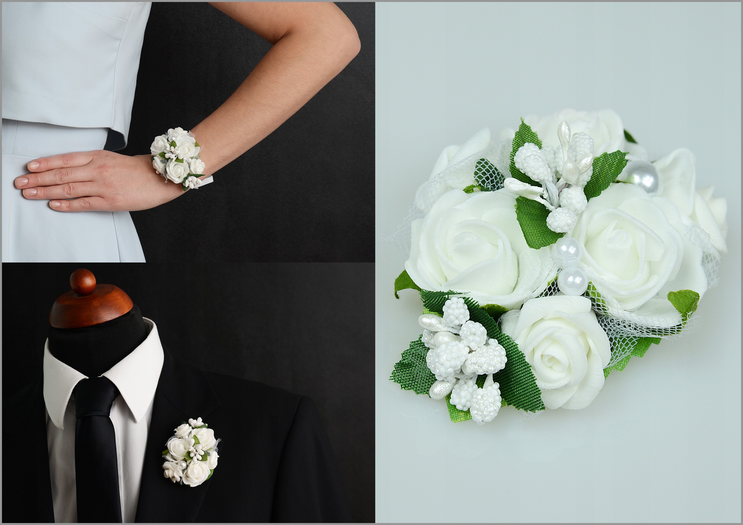 KOTYLIONY BUKIECIKI NA RĘKĘ STUDNIÓWKA WZORY NA WIECZÓR PANIEŃSKI ŚLUB Kod producenta PRZYPINKI BUKIECKI NA STUDNIÓWKĘ BAL