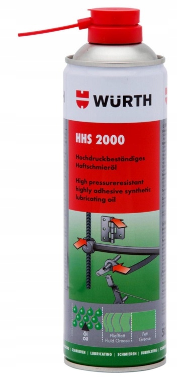 Проникающая смазка для штифтов HHS 2000 WURTH 500ml