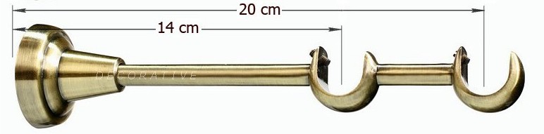 KARNISZE SIMPLE KARNISZ METAL PODWÓJNY 19+19 / 360 Długość drążka 360 cm