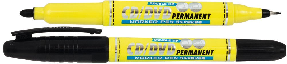 

Marker Permanentny Dwustronny Foliopis CD Czarny