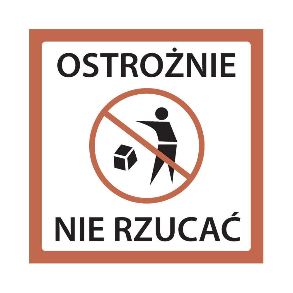 

Etykiet 100x100mm Ostrożnie Nie Rzucać 200szt