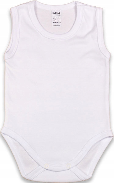 Body Ramiączko RAMKA Bez rękawa BIAŁE r 74 KLEKLE Liczba sztuk w ofercie 1 szt.