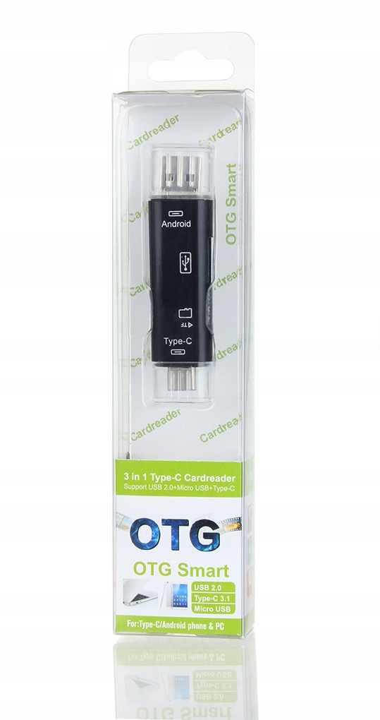 Супер OTG кард-ридер D-188 3 в 1 USB Type C MICRO модель D-188