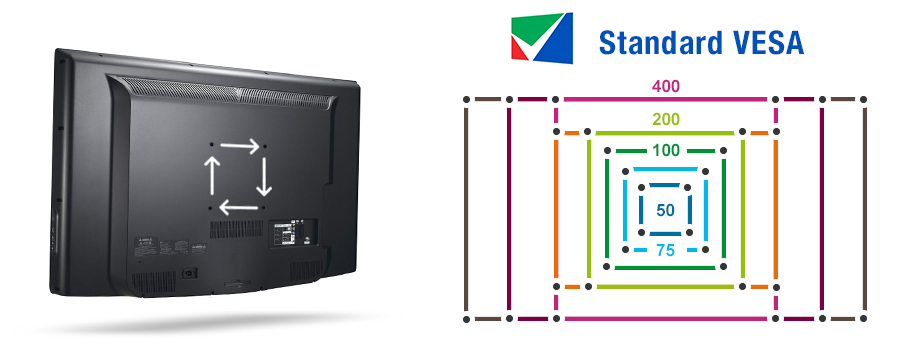 UCHWYT WIESZAK do TELEWIZORA LCD LED OLED do 42'' Maksymalna wielkość telewizora 42