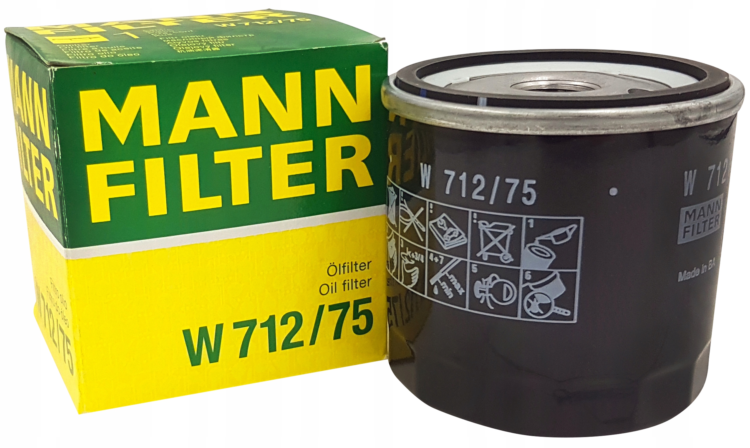 

Filtr Oleju Mann W712/75 OP570/1 OC405/3