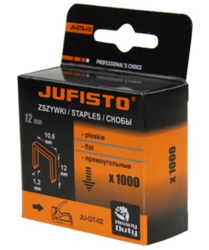 

Zszywki Typu J 14 x10.6x1.2 mm 1000 szt Do Takera