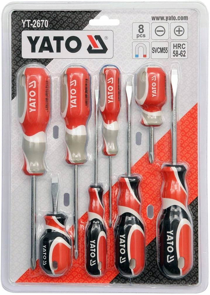 YATO НАБОР ОТВЕРТОК SVCM55 8 ШТ YT-2670