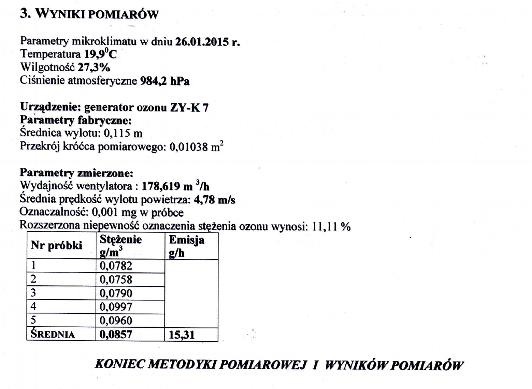 OZONATOR GENERATOR OZONU DO KLIMATYZACJI 10G Mark Other