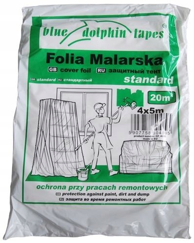 

Folia malarska cienka Blue Dolphin 4m x 5m
