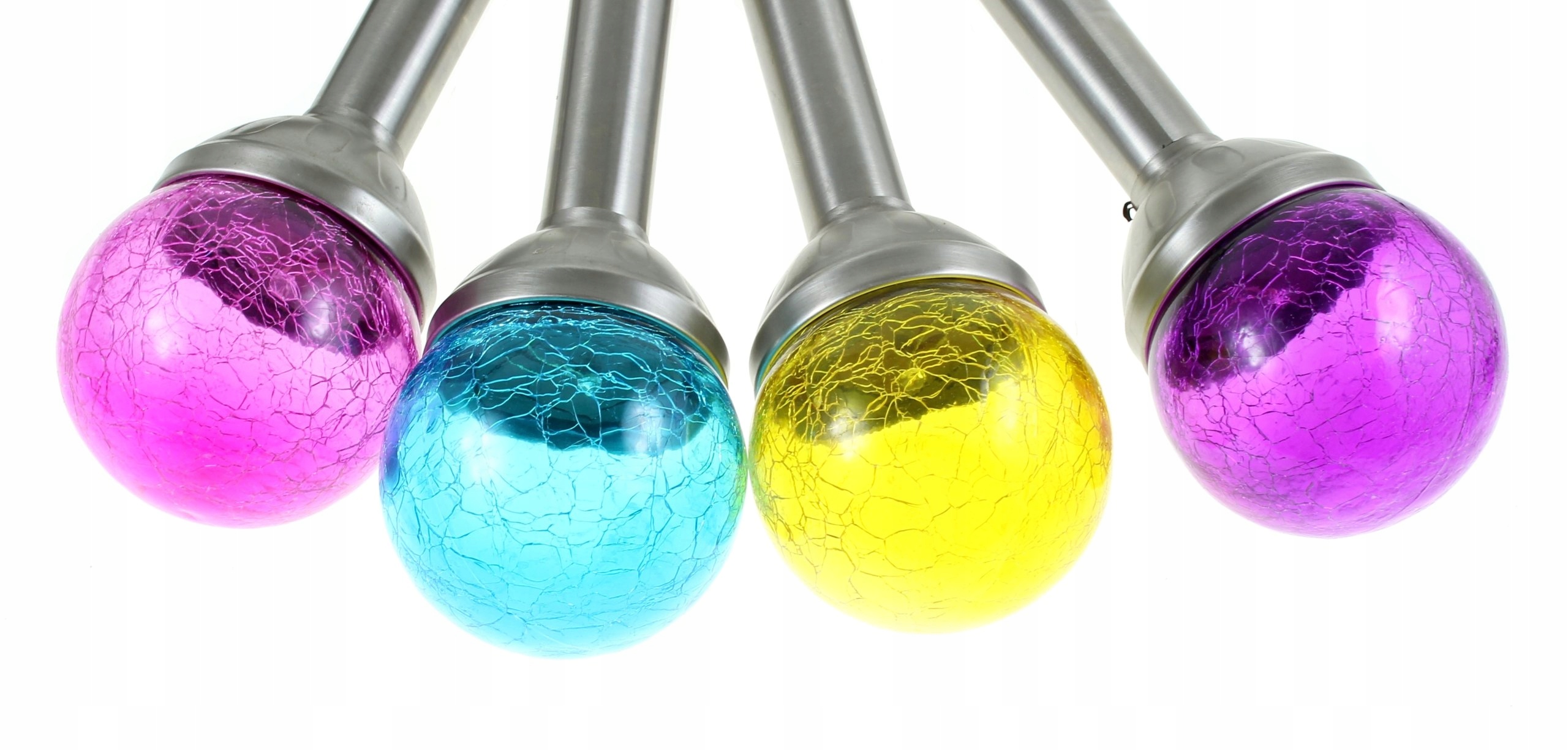 39T OGRODOWA LAMPA SOLARNA SZKLANA KULA led KOLORY Kolor dominujący srebrny