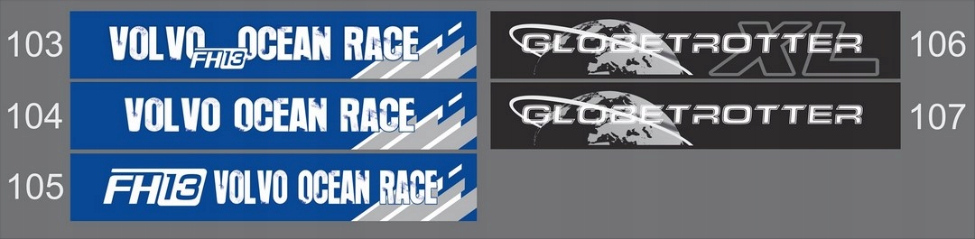 НАКЛЕЙКИ VOLVO GLOBETROTTER FH 13 16 ПОЛИМЕРНАЯ ПЛЕНКА