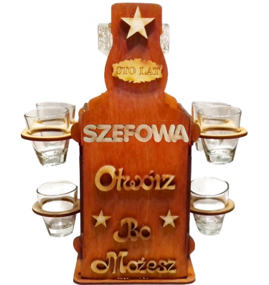 

Kieliszki stojak barek Szefowej Urodziny