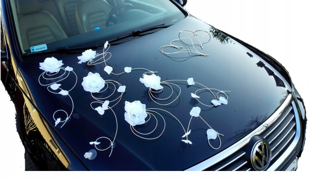 

Dekoracja samochodu ozdoby na auto do ślubu Stroik