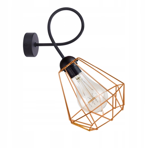 

Kinkiet Lampa Plafon Loft Edison Druciak Miedź