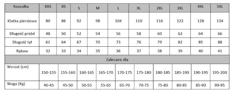 KOSZULKA ROWEROWA KOLARSKA NA ROWER ZRZĘDA 4XL Kod producenta 12