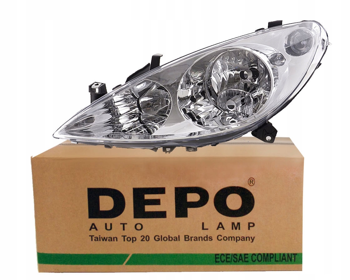 Peugeot 307 01 reflektor lampa +halogen Lewa DEPO