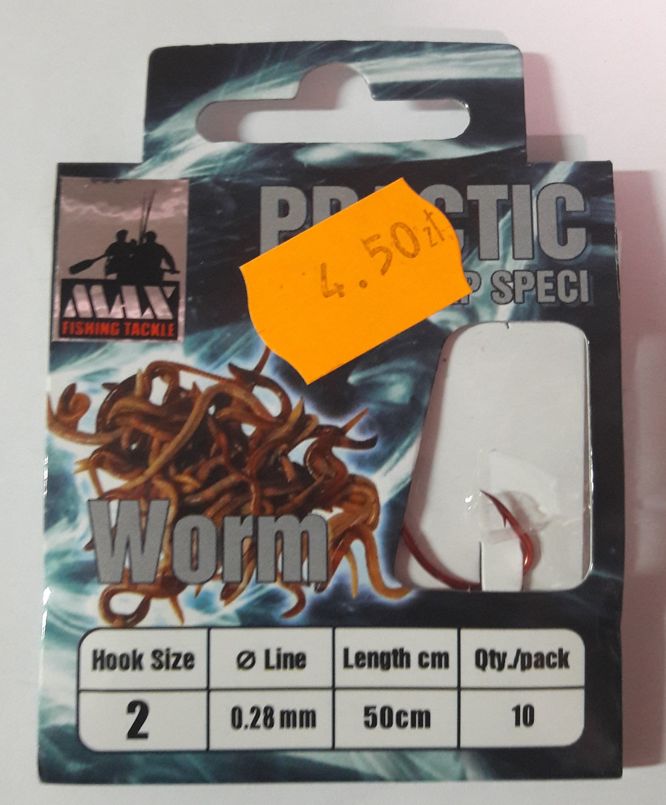 Haczyki wiązane Worm (Czerwony Robak) nr 2 – Max