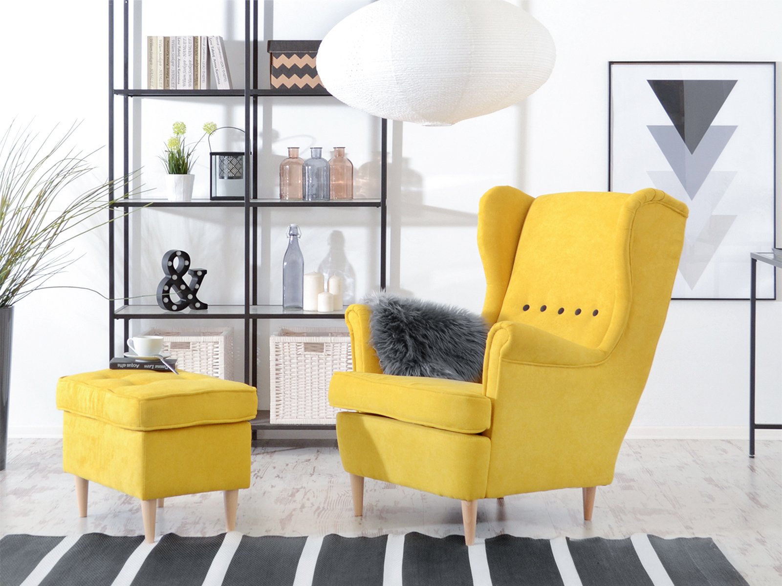 Кресло Velvet Ardmore Chair Yellow