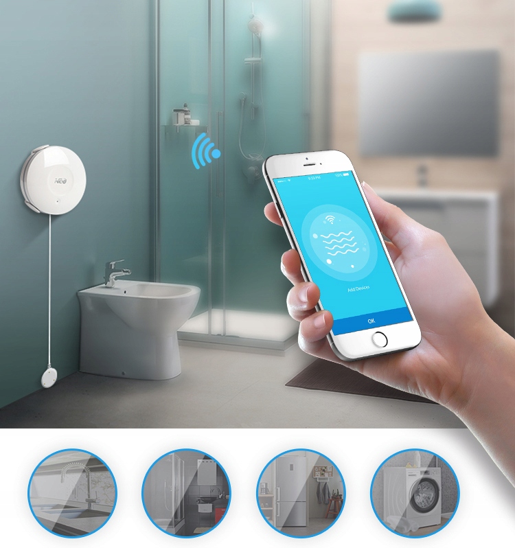 CZUJNIK ZALANIA WODY SONDA IP67 WiFi ANDROID TUYA Marka Neo