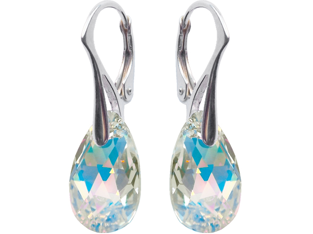 

Kolczyki Swarovski Migdał 16mm Crystal Ab
