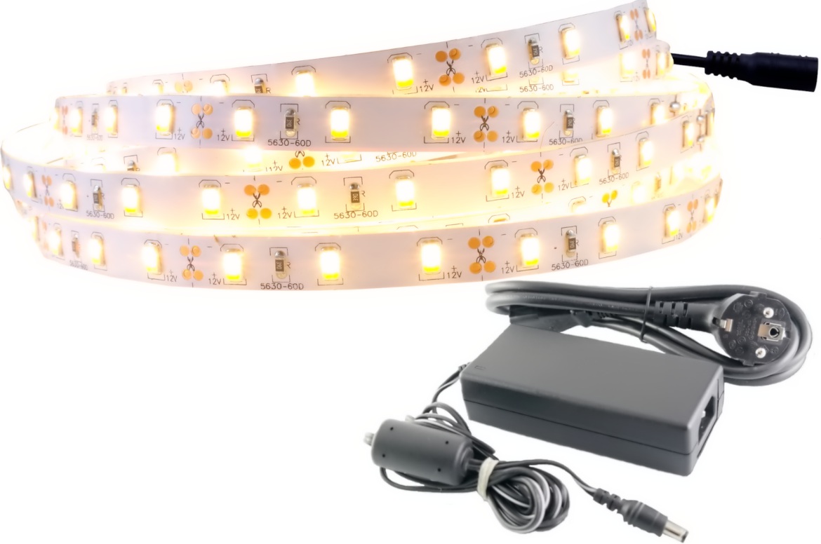 

Zestaw taśma Led 300D mebli 5630 biała Ciepła 4m