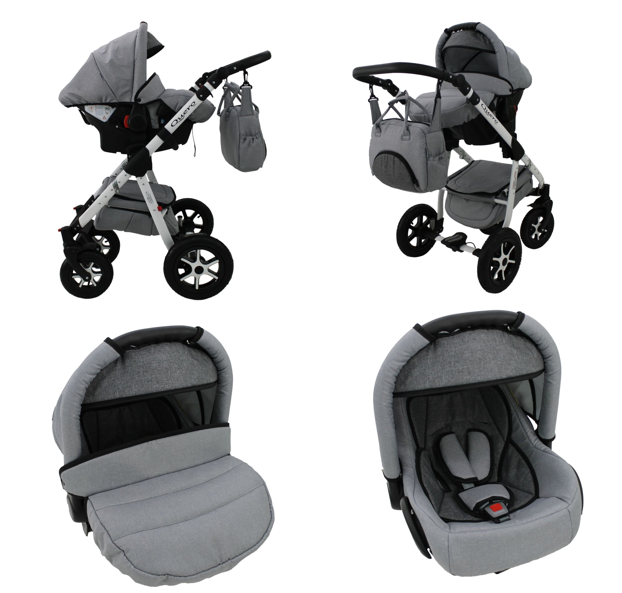 KAREX КОЛЯСКА QUERO Len 3 в 1 глибина спати крісло+ISOFIX) Color white black Shades of brown and beige Shades of red, Shades of purple, Shades of blue, Shades of orange, Shades of pink, Shades of gray and silver Shades of green Shades of yellow and gold Multicolor