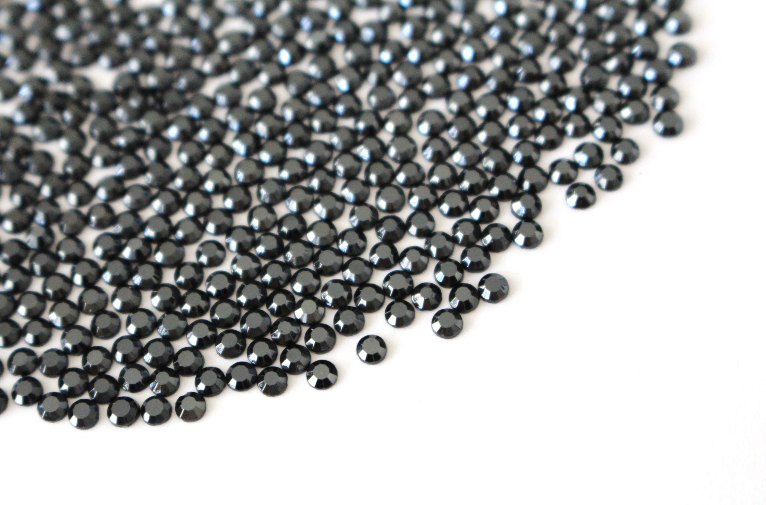 Cyrkonie Dżety Termo 2 mm czarny hematyt 300 sztuk
