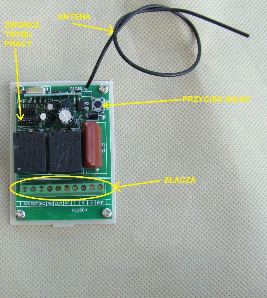ZDALNE STEROWANIE 2 KAN. +2 PILOTY RADIOLINIA 230V Kod producenta 230V 2K ster