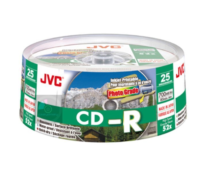 Jvc Pro Cd-r Photo Grade Printable Gloss Japan 25
