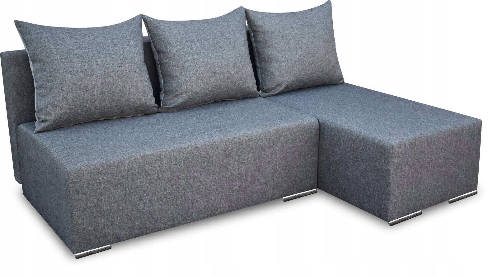 Rohová Sedací Souprava Pohovka S Funkcí Spaní A Úložným Prostorem Na Lůžkové Potřeby Do Povlečení Pokoje Ecco Grafit