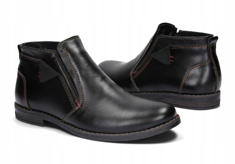 SZTYBLETY MĘSKIE ZIMOWE SKÓRA POLSKIE 280CZ 41 Oryginalne opakowanie producenta pudełko