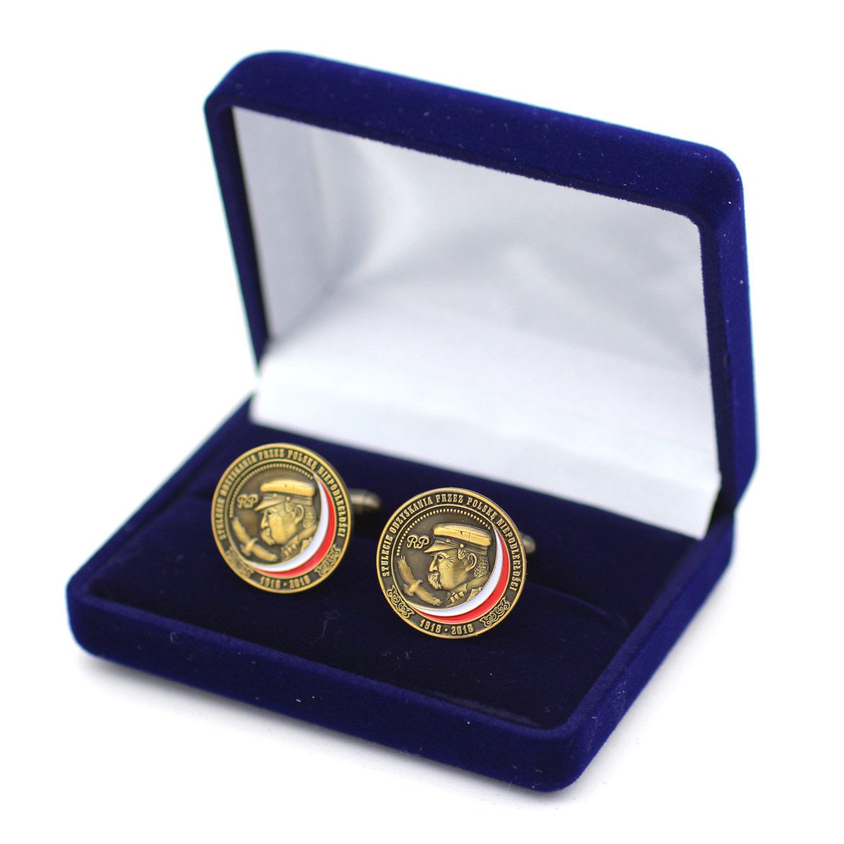 100-lecie NIEPODLEGŁOŚCI spinki do mankietów +etui Płeć uniseks