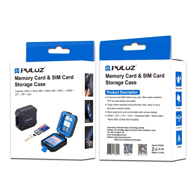 FUTERAŁ PUDEŁKO Etui Case Box na KARTY CF SD MicroSD SIM MicroSIM NanoSIM EAN (GTIN) 713741133004