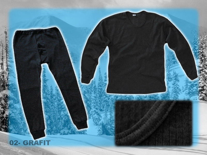 XL - POLSKI KOMPLET KALESONY + PODKOSZULKA 100%BAWEŁNA PRĄŻKOWANA OCIEPLANA Marka WEARSHOP