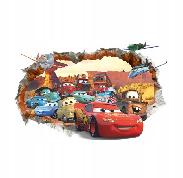 Naklejka ścienna Auta Zygzak McQueen 3D Długość 70 cm