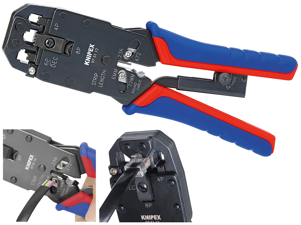 KNIPEX 975112 обжимной инструмент для обжима наконечников тип RJ