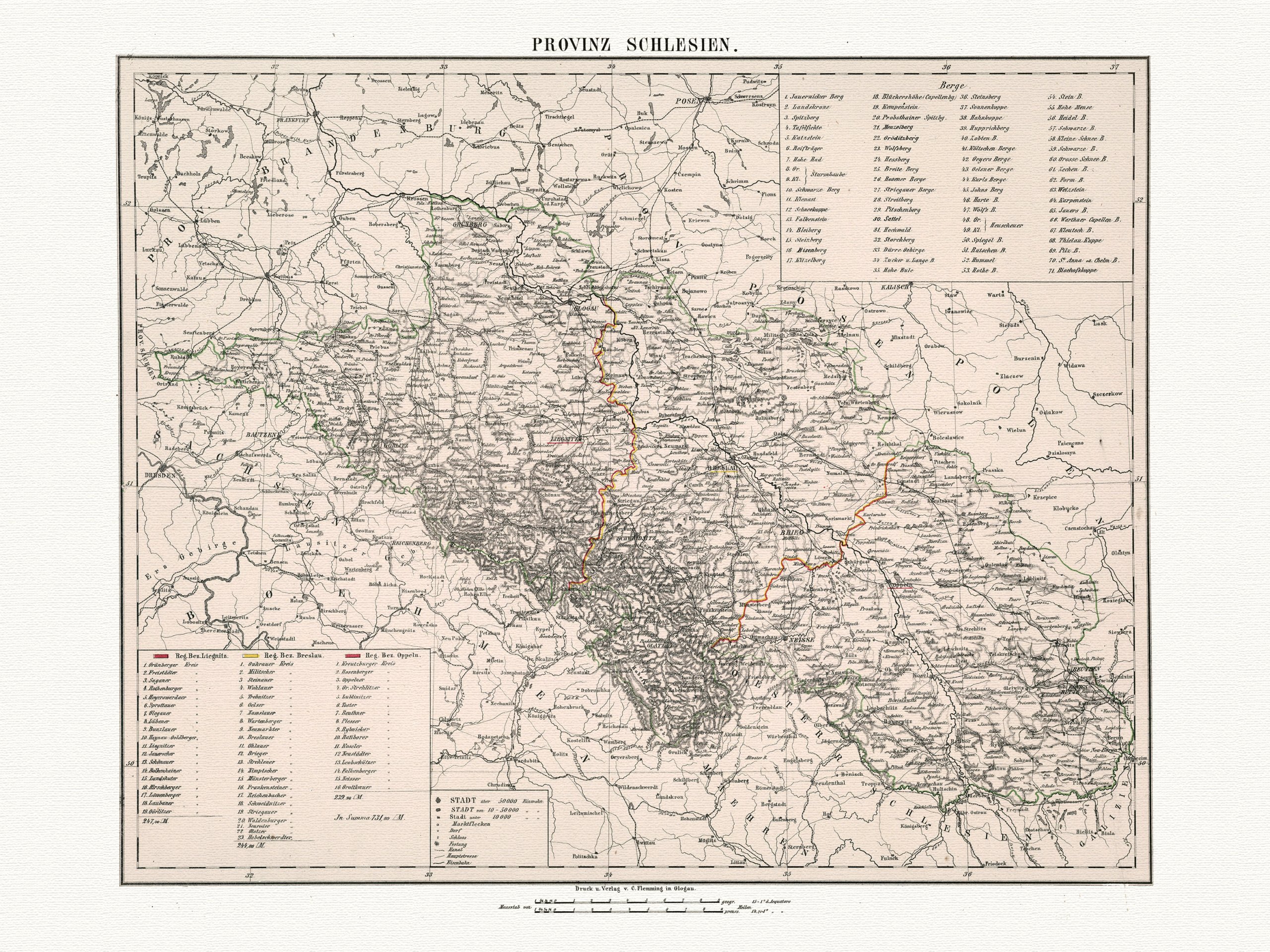 Карта силезии 1945 года